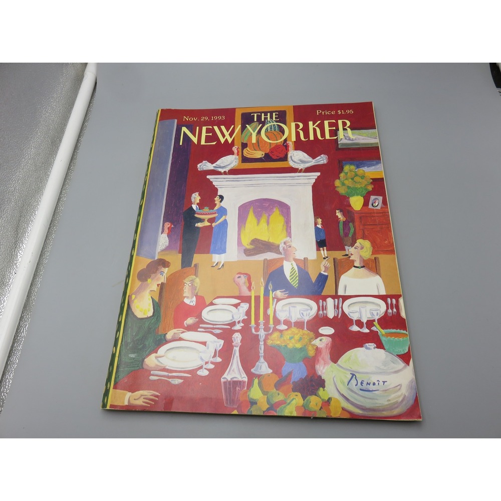 The New Yorker Magazine November 29 1993 Thanksgiving Cover Benoit Art Vintage